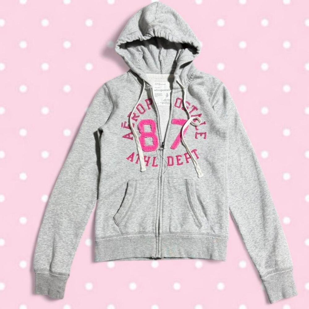 aeropostale hoodie small y2k grey